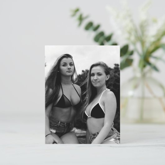 Schöne Girlfriends Postkarte (Stehend Vorderseite)