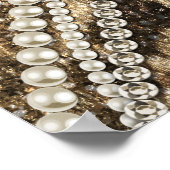 Schöne Girly Leopard Tierwelt Imitate Print Poster (Ecke)