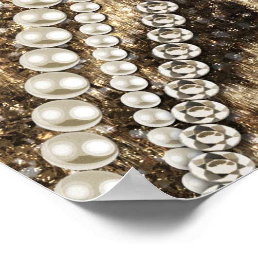 Schöne Girly Leopard Tierwelt Imitate Print Poster (Ecke)