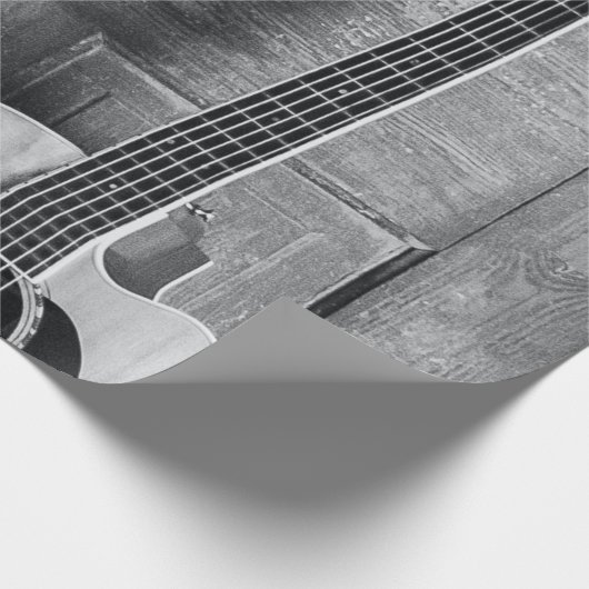 Schöne Gitarre Geschenkpapier (Ecke)