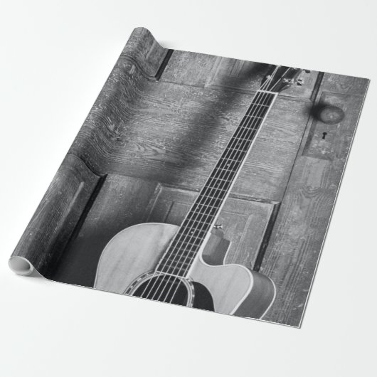 Schöne Gitarre Geschenkpapier (Ungerollt)