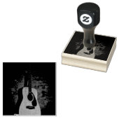 Schöne Gitarre Gummistempel (Stempel)