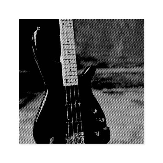 Schöne Gitarre Gummistempel (Prägung)