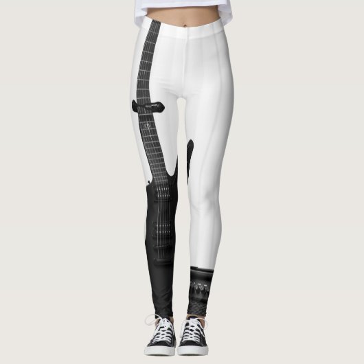 Schöne Gitarre Leggings (Vorderseite)
