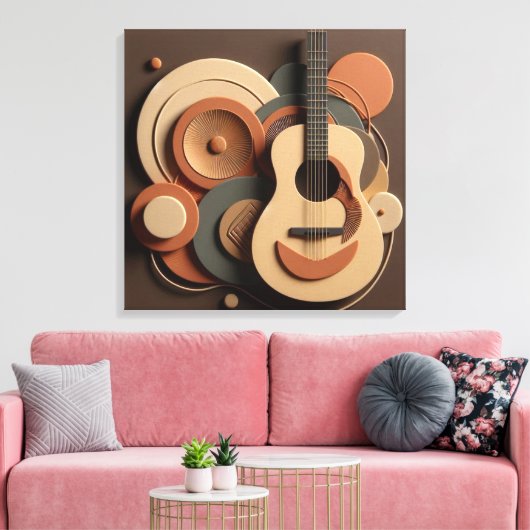 Schöne Gitarre Leinwanddruck (Insitu (Wohnzimmer))