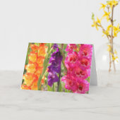 Schöne Gladiolus-Blüte Karte (Gelbe Blume)