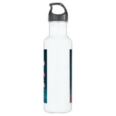 Schöne Glamour Blume Edelstahlflasche (Rückseite)