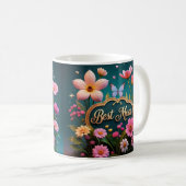 Schöne Glamour Blume Kaffeetasse (VorderseiteRechts)
