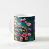 Schöne Glamour Blume Kaffeetasse (Vorderseite Links)