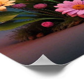 Schöne Glamour Blume Poster (Ecke)