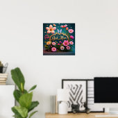 Schöne Glamour Blume Poster (Heimbüro)