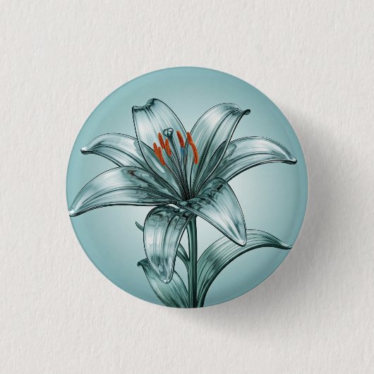 Schöne Glaslilie Button (Vorderseite)