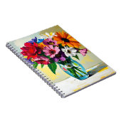 Schöne Glasvase mit Blumen Notizblock (Rechte Seite)