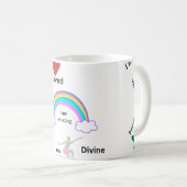 Schöne, glücklich, einzigartig, thriefend Tasse (VorderseiteRechts)