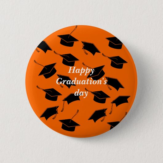 Schöne glückliche Abschlüsse Tag Button (Vorderseite)