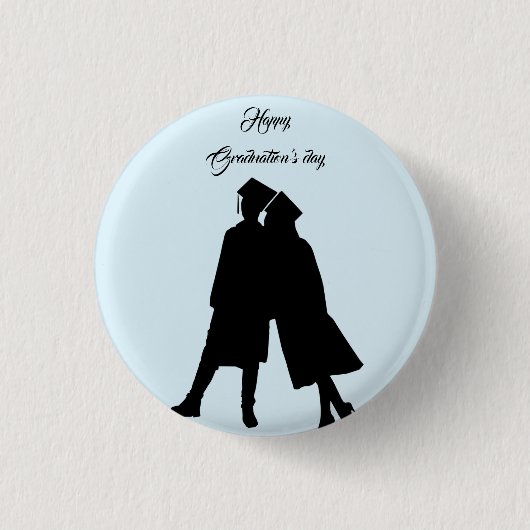 Schöne glückliche Abschlüsse Tag Button (Vorderseite)