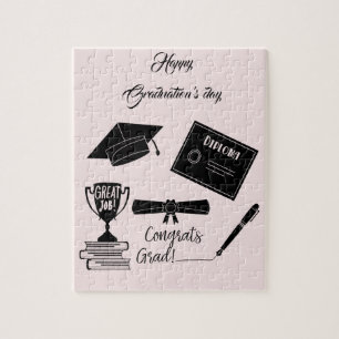 Schöne glückliche Abschlüsse Tag Puzzle