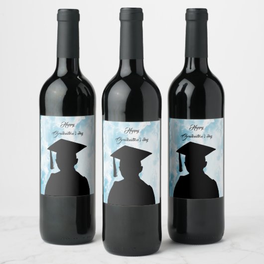 Schöne glückliche Abschlüsse Tag Weinetikett (Flaschen)