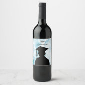 Schöne glückliche Abschlüsse Tag Weinetikett (Vorderseite)