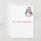 Schöne, glückliche Ferien Pinguin Wasserfarbenkart (Rückseite)