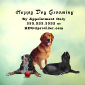 Schöne glückliche Hunde Groomer Wall Decal Fensteraufkleber (Blatt 3)