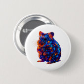 Schöne, glühende Hamsterkunst Button (Vorne & Hinten)