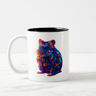 Schöne, glühende Hamsterkunst Zweifarbige Tasse