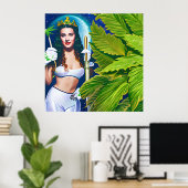 Schöne Goddess aus dieser Welt Poster (Heimbüro)