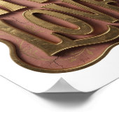 Schöne Gold LIVE LOVE Custom Design Poster (Ecke)