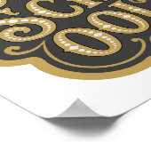 Schöne Gold-OLD SCHOOL-Slogangestaltung Poster (Ecke)
