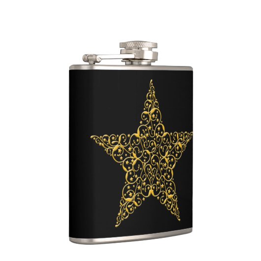 Schöne Gold-Star-Flasche Flachmann (Rechts)