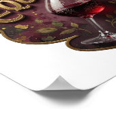 Schöne Gold WINE REQUIRED Druck Poster (Ecke)
