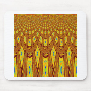 Schöne goldbraune afrikanische Stammesdruck-Vektor Mousepad