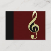 Schöne Golddreifacher Clef-Visitenkarte Visitenkarte (Rückseite)