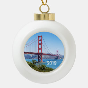Schöne Golden Gate Bridge Keramik Kugel-Ornament