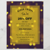 Schöne Golden Glitzern Sale Werbeaktion Flyer (Vorne)