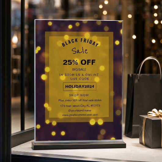 Schöne Golden Glitzern Sale Werbeaktion Flyer