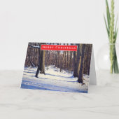 Schöne Golden Hour Schnee Weihnachten Karte (Vorderseite)