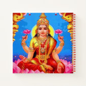 Schöne Golden Lakshmi Diwali Goddess Notizblock (Rückseite)