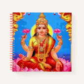 Schöne Golden Lakshmi Diwali Goddess Notizblock (Vorderseite)