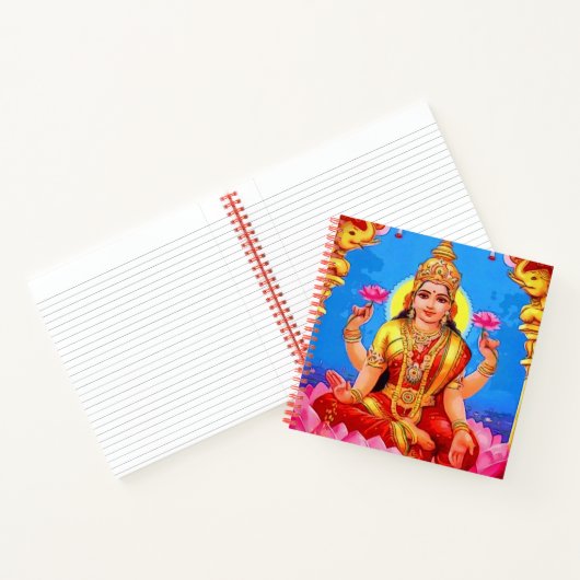 Schöne Golden Lakshmi Diwali Goddess Notizblock (Innenseite)