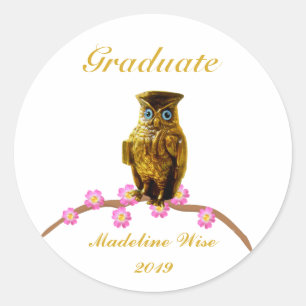 Schöne Golden Owl Graduate Sticker
