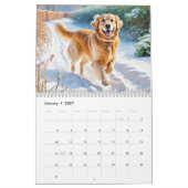 Schöne Golden Retrievers Hunde lieben Wand Kalender (Jan 2027)
