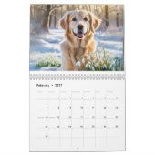 Schöne Golden Retrievers Hunde lieben Wand Kalender (Feb 2027)