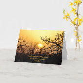 Schöne Golden Sunset Scripture Psalm 113:3 Karte (Gelbe Blume)