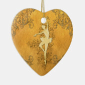 Schöne goldene Ballerina Keramikornament (Rechts)