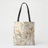 Schöne goldene Blume Tasche (Vorderseite)
