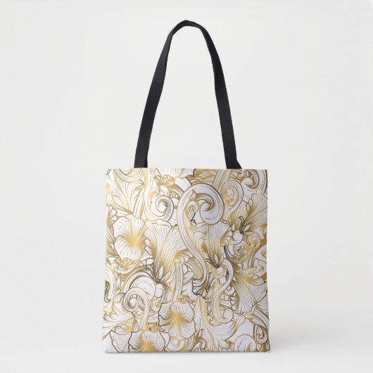 Schöne goldene Blume Tasche (Vorderseite)