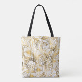 Schöne goldene Blume Tasche (Rückseite)