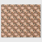 Schöne goldene Blumen Geschenkpapier (Flach)